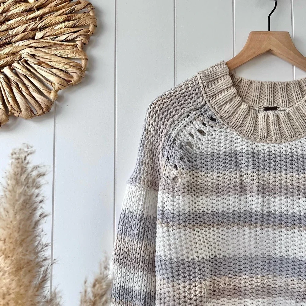 Free People pullover sweater devon striped